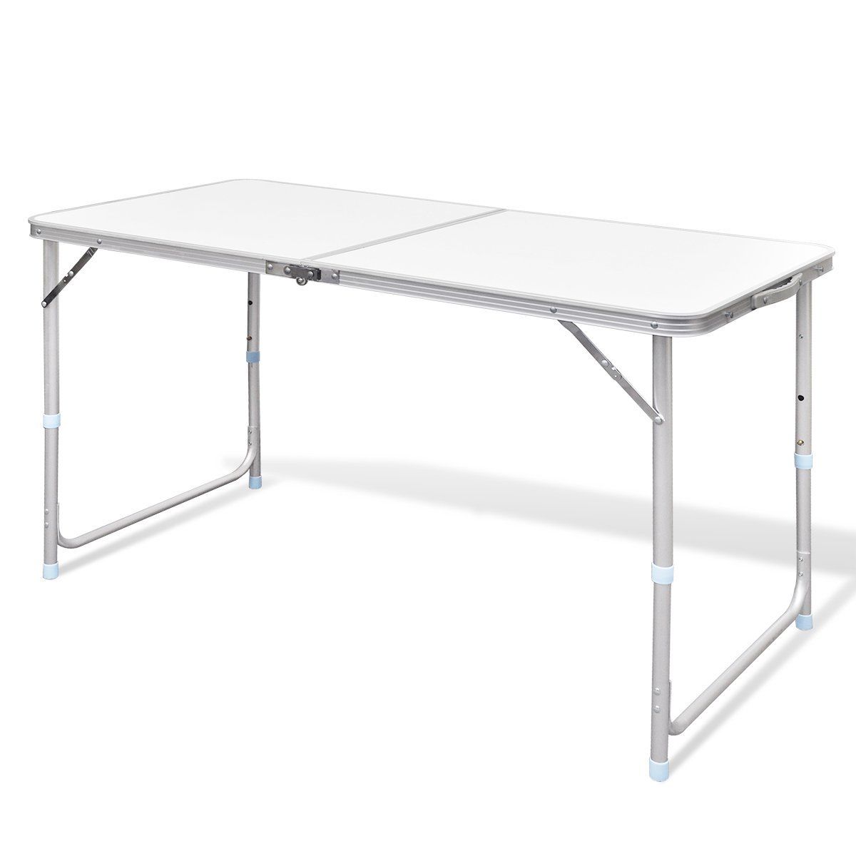 Aluminium Folding Portable Camping & Picnic Table – 120 x 60cm (White)