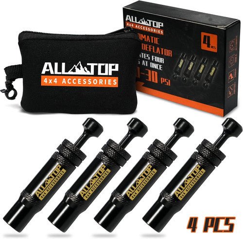 Adjustable Auto-Stop Tire Deflator Valve Kit 10-30 PSI 4PCS Screw-on for Offroad — photo 7
