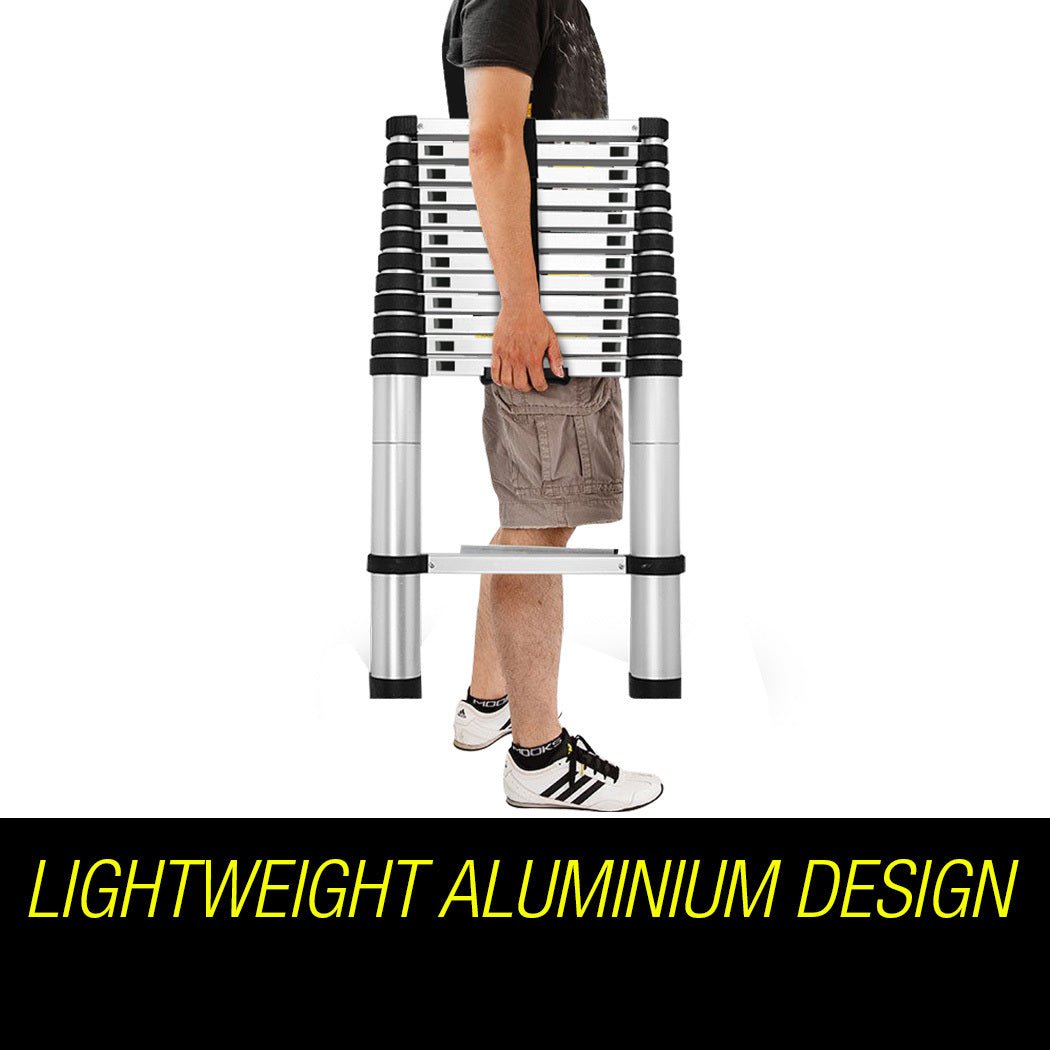 Bullet 3.8m Telescopic Aluminium Ladder – Portable, Compact & Built for Outdoor Adventure — photo 3