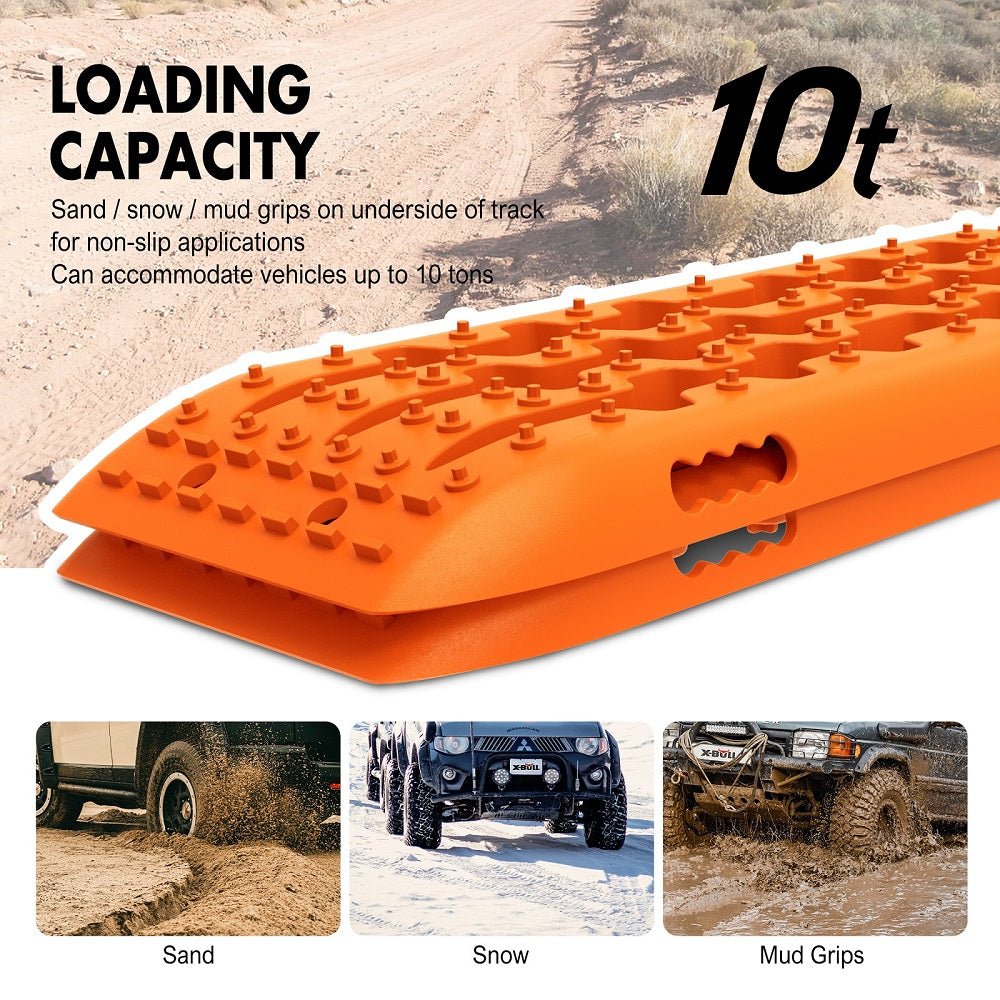 X-BULL Recovery Tracks Gen 2.0 for Sand, Snow and Mud - (2 pairs) Orange — photo 8