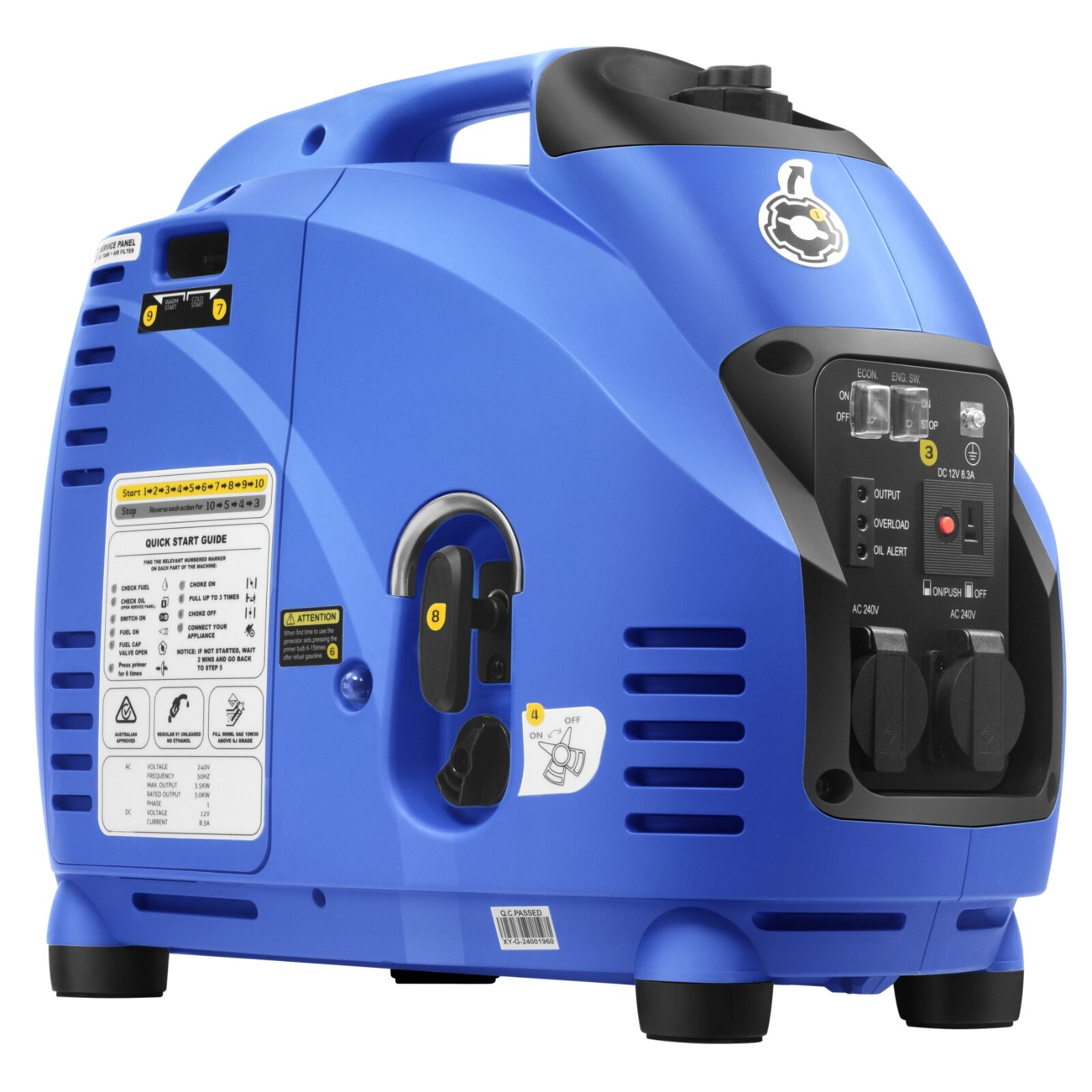 Gentrax 2500W Generator – Pure Sine Wave Inverter, Quiet, Portable Power for Camping & Caravans (2.2kW Rated Output) — photo 4