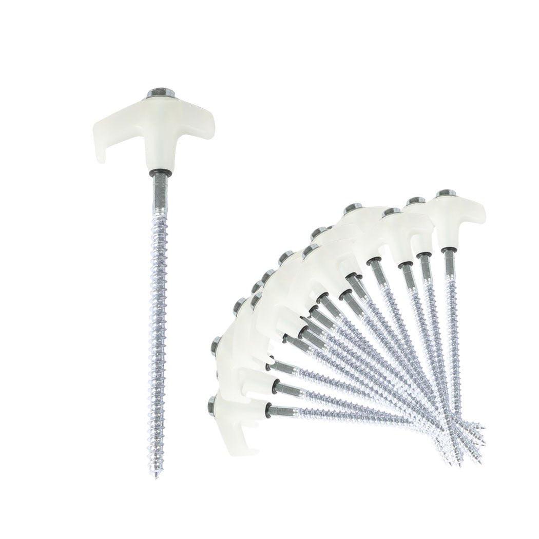 Mountview Glow in the Dark Screw In Tent Pegs – 15 Pack