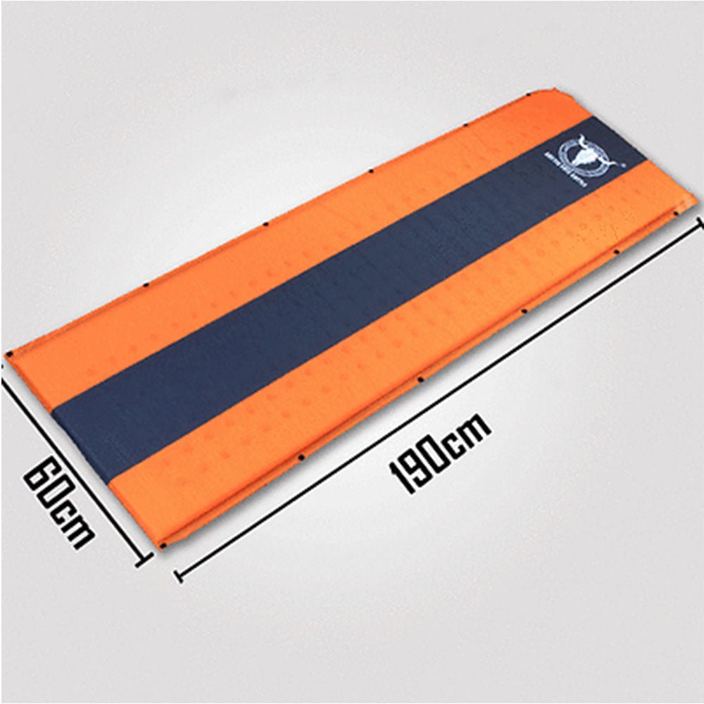 Self-Inflating Camping Mattress – 2.5cm Thick Single Sleeping – Camping, Hiking & Joinable – Orange/Grey — photo 7