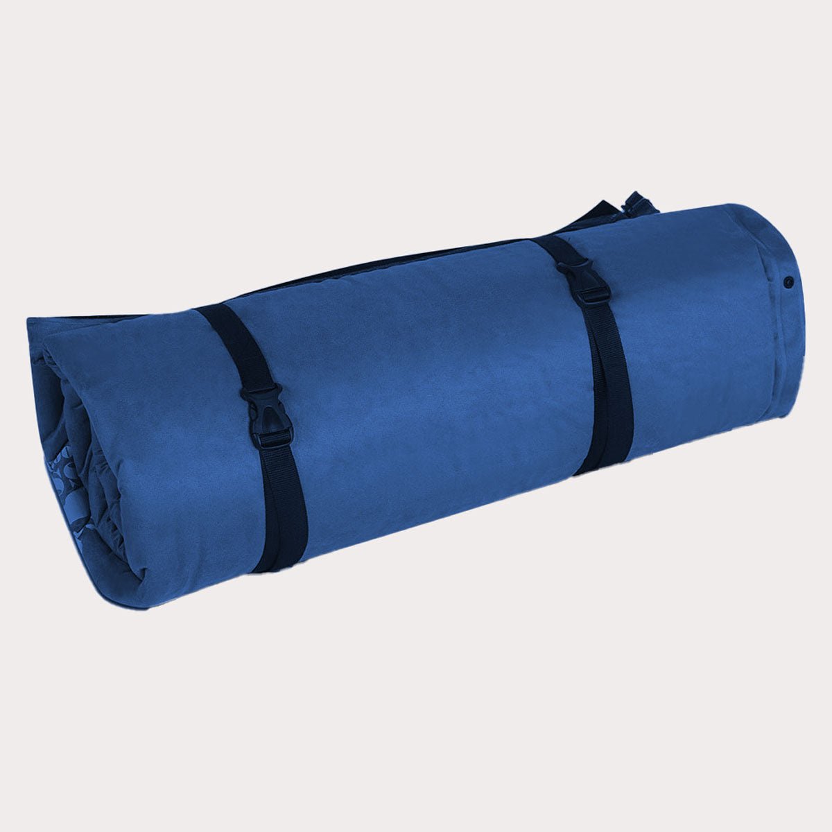 Double Self-Inflating Suede Camping Mattress – 3cm Thick Camping Air Bed – Blue — photo 4