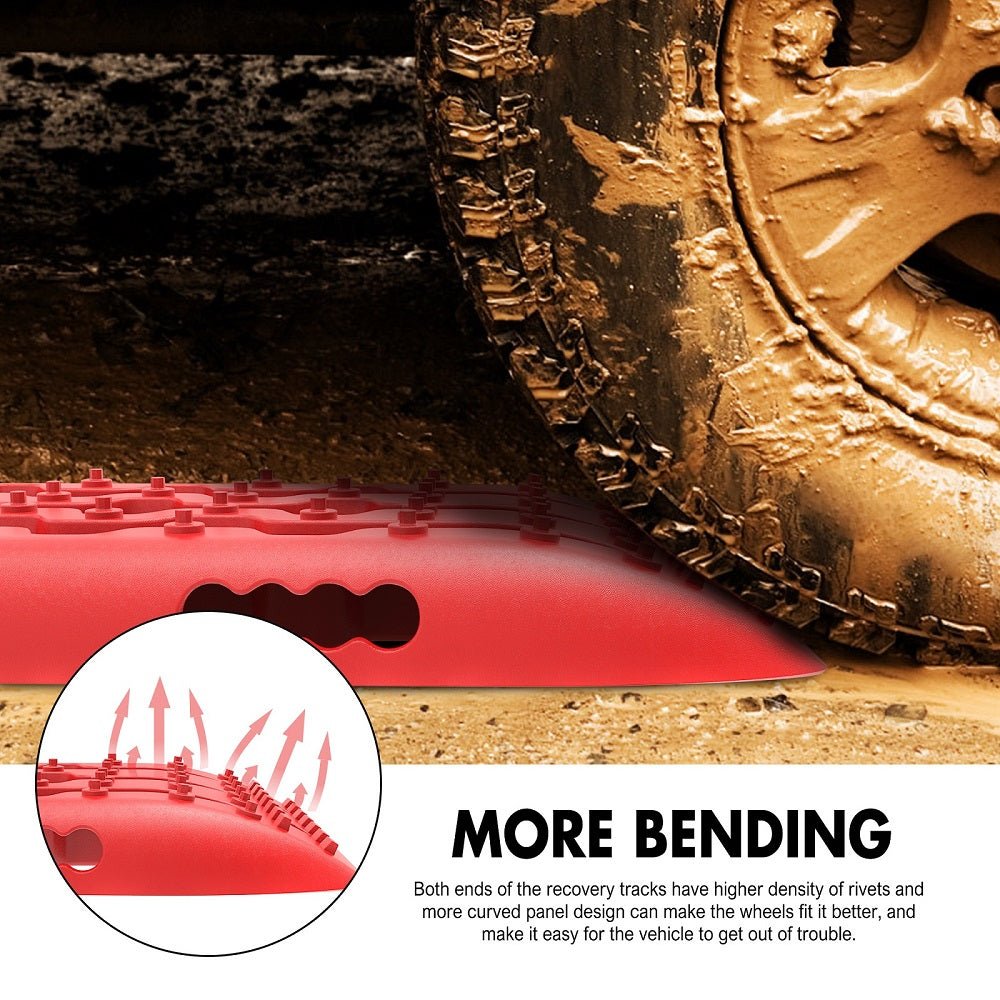 X-BULL Recovery Tracks Gen 2.0 for Sand, Snow and Mud - (2 pairs) Red — photo 5