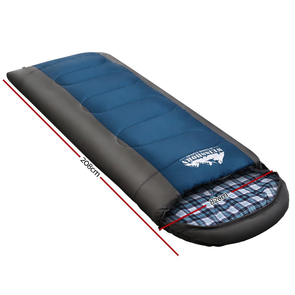 Weisshorn Single Sleeping Bag -20°C | Ultra-Warm 4-Season Thermal Sleeping Bag for Camping & Hiking - Blue — photo 2