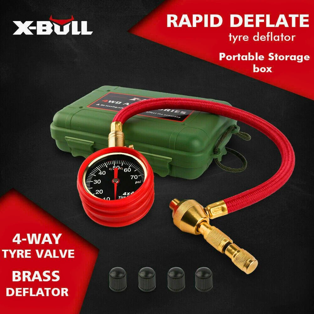 X-BULL Rapid Tyre Deflator with Pressure Gauge – 4WD Air Valve Tool — photo 6
