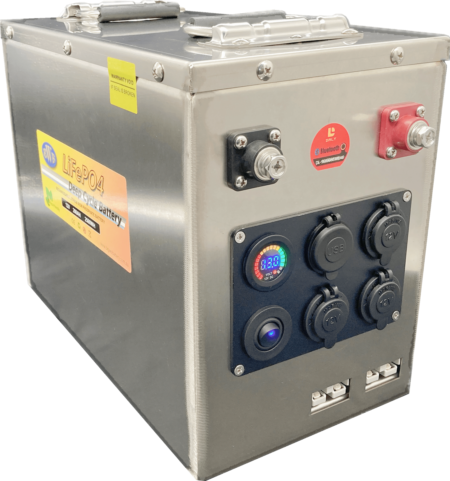 BWB 200Ah 12V LiFePO₄ Lithium Battery (Optional Bluetooth Monitoring) — Australian Made