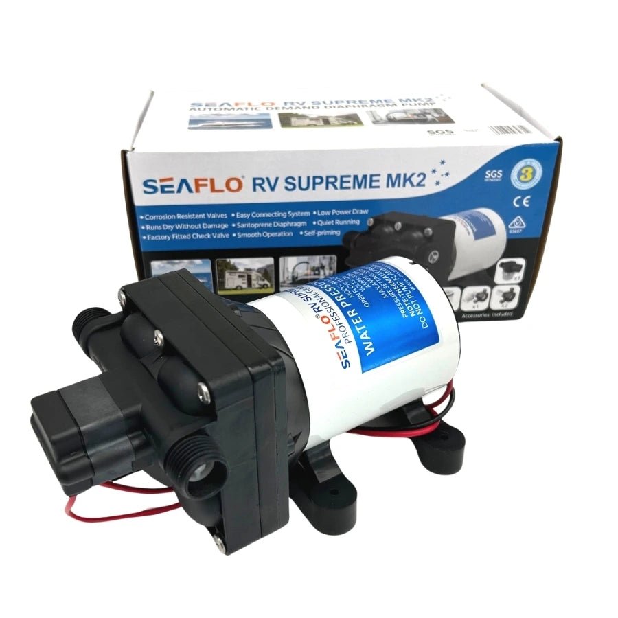 Seaflo RV Supreme MK2 12V Caravan Water Pump - 11.3L/Min — photo 2