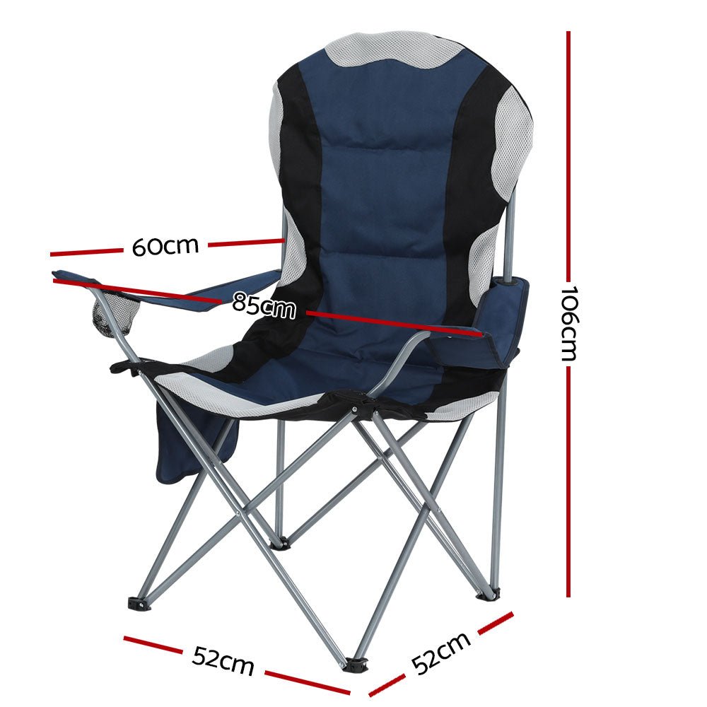 Weisshorn Folding Camping Chair – 2-Pack | Portable Outdoor Chairs for Camping, Hiking, Fishing & Picnics (Navy) — photo 2