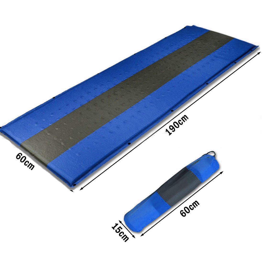 Self-Inflating Camping Mattress – 5cm Thick Air Bed for Camping, Hiking & Outdoor – Blue/Grey — photo 9
