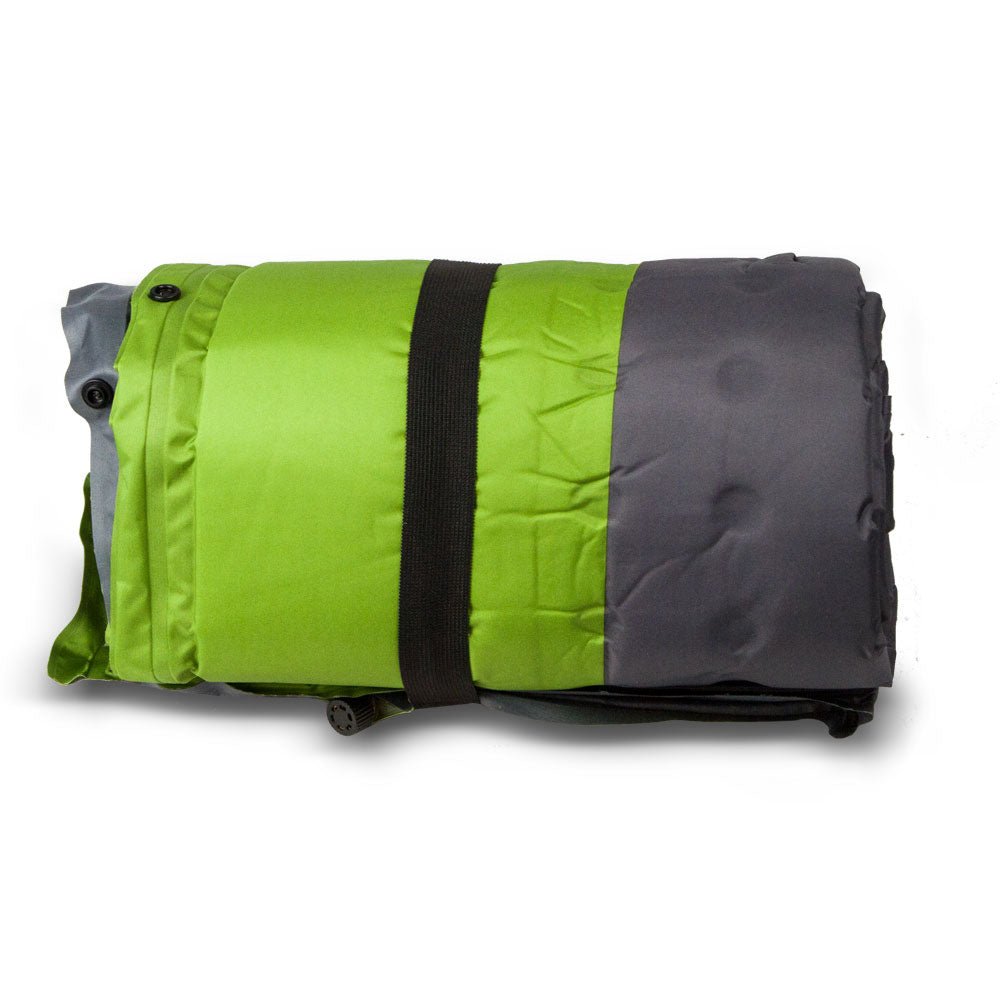 Self-Inflating Camping Mattress – 2.5cm Thick Single Sleeping Mat – Camping, Hiking & Joinable – Green/Grey — photo 7