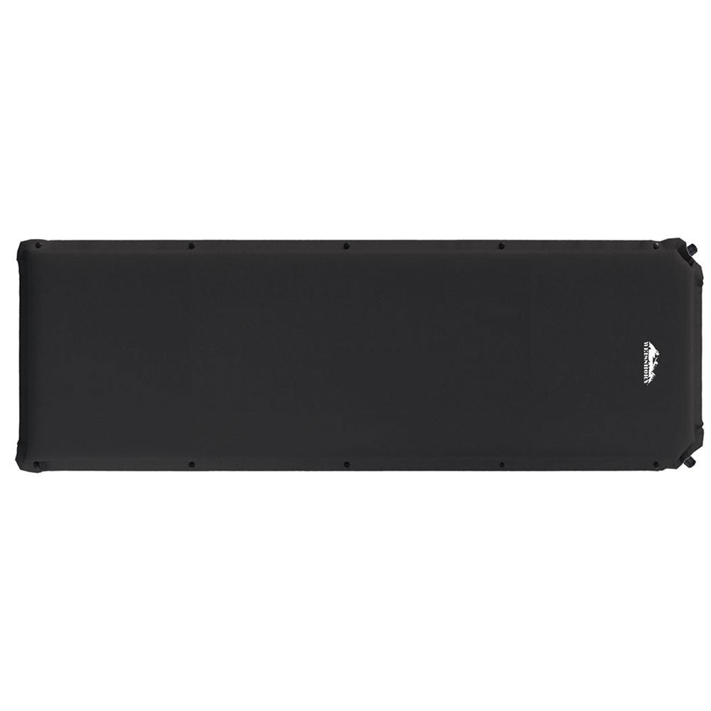Weisshorn Self-Inflating Camping Mat – Single Size | 9.5cm Thick | Black — photo 3