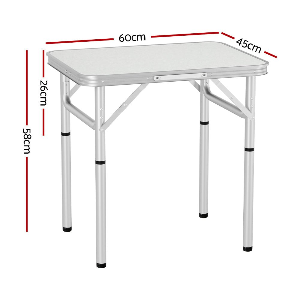 Weisshorn 60CM Folding Camping Table – Adjustable & Portable Outdoor Picnic Desk — photo 2