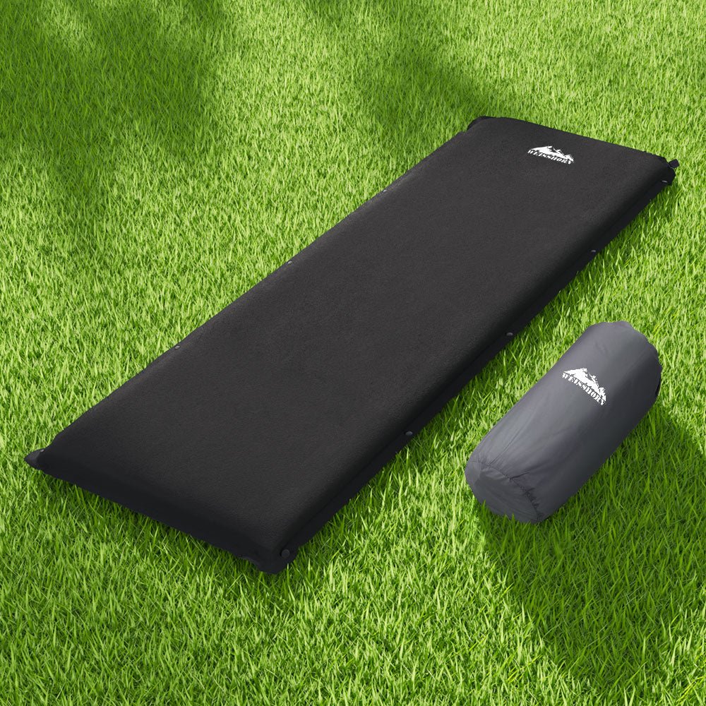 Weisshorn Self-Inflating Camping Mat – Single Size | 9.5cm Thick | Black — photo 7