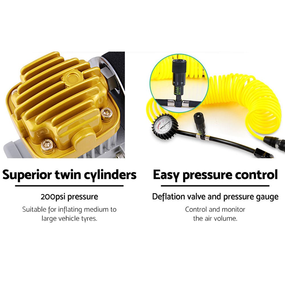 GIANTZ 12V Air Compressor – 200L/min Portable Inflator & Deflator — photo 4