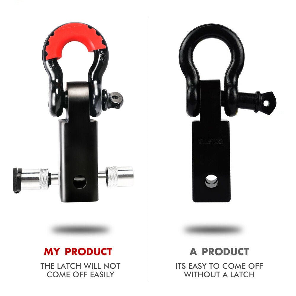 X-BULL 5T Recovery Hitch Receiver with Bow Shackle — photo 3