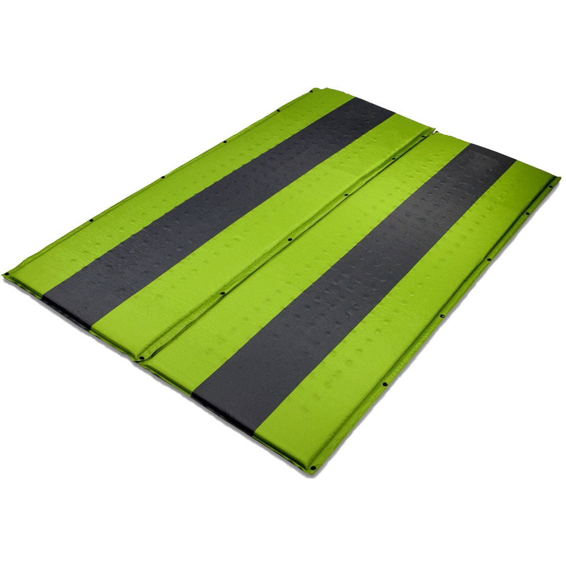 Double Self-Inflating Camping Mattress – 5cm Thick Joinable Air Bed for Hiking & Outdoors – Green