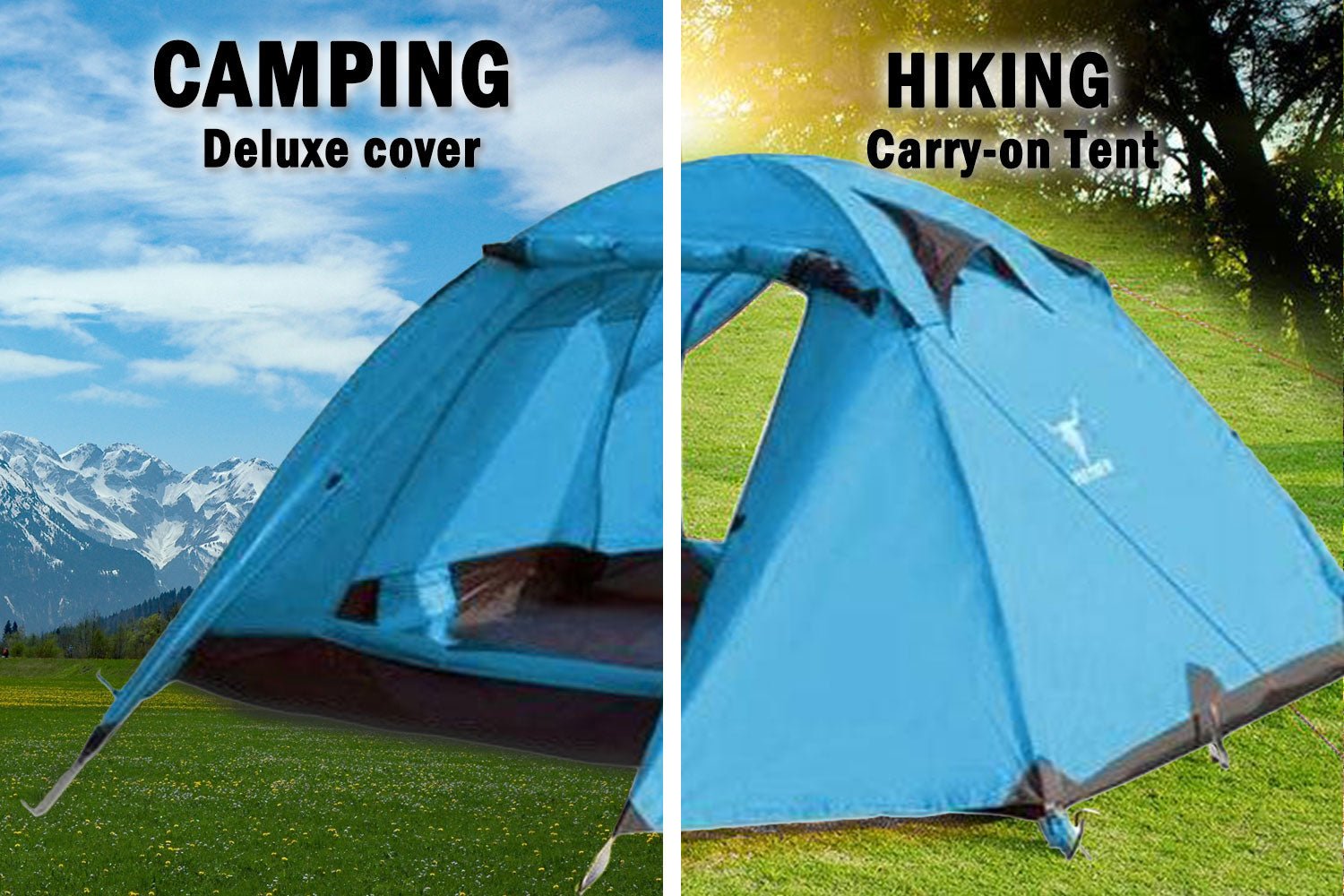 2-Person Lightweight Waterproof Camping Tent – Blue | Hiking, Backpacking, Cycling Ready — photo 6