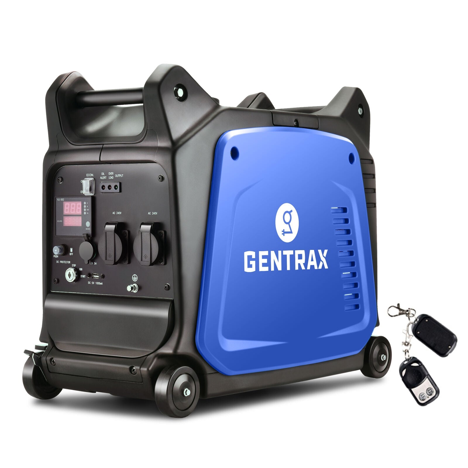 Gentrax 3500W Generator with Remote Starter – Pure Sine Wave Inverter, Quiet, Portable Power for Camping & Caravans (3.2kW Rated Output)
