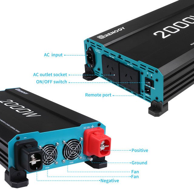 Renogy 12V 2000W Pure Sine Wave Inverter – Dual Power Switching, Grid Priority & 4000W Surge — photo 7