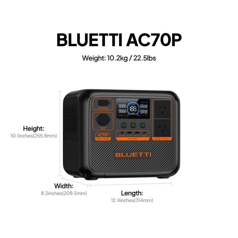 BLUETTI AC70P Portable Power Station – 1000W 864Wh — photo 4
