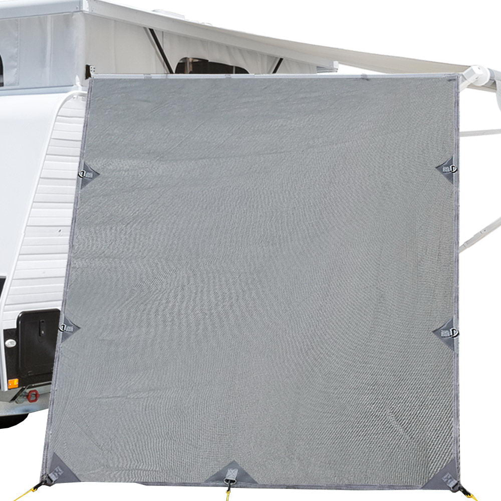 Caravan Privacy Screen - Sun Shade End Wall 2.1 x 1.8M – Grey