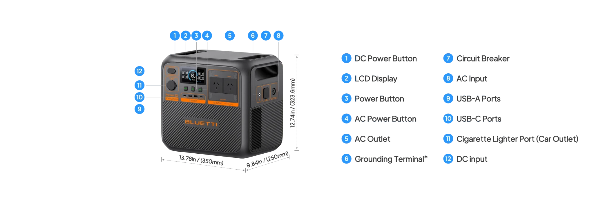 BLUETTI Premium 200 V2 Portable Power Station – 2,700W Output, 2,073Wh LiFePO₄ Battery, 1.1-Hour Turbo Charging, 5-Year Warranty — photo 5
