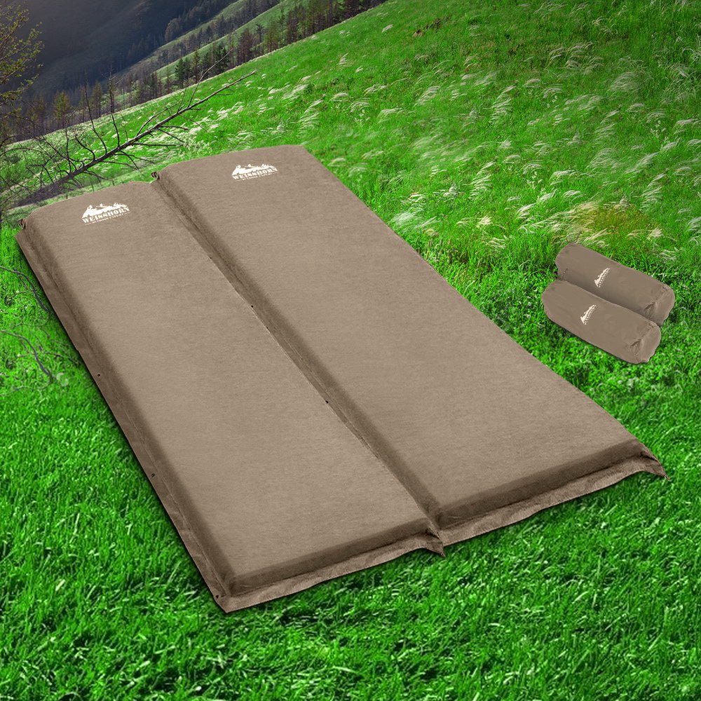 Weisshorn Self-Inflating Double Camping Mattress – 9.5cm Foam | Coffee — photo 7
