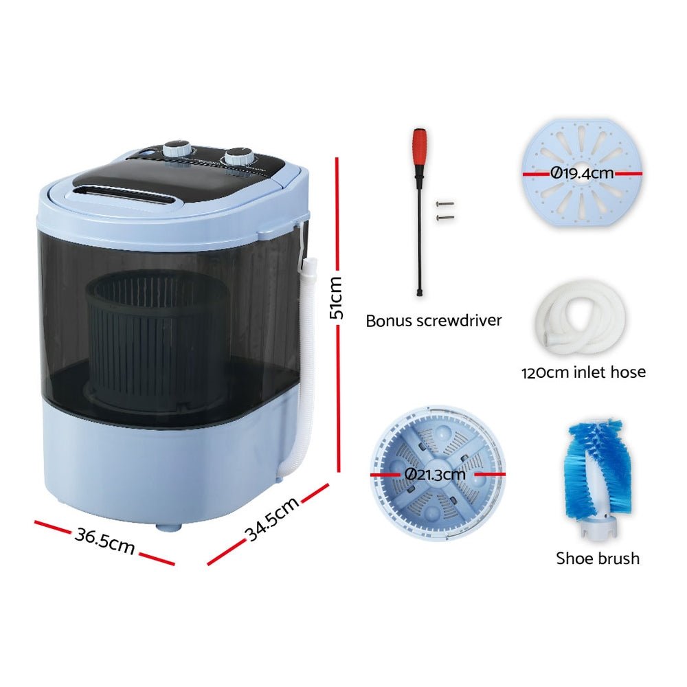 Devanti Portable Washing Machine 3KG – Black — photo 2