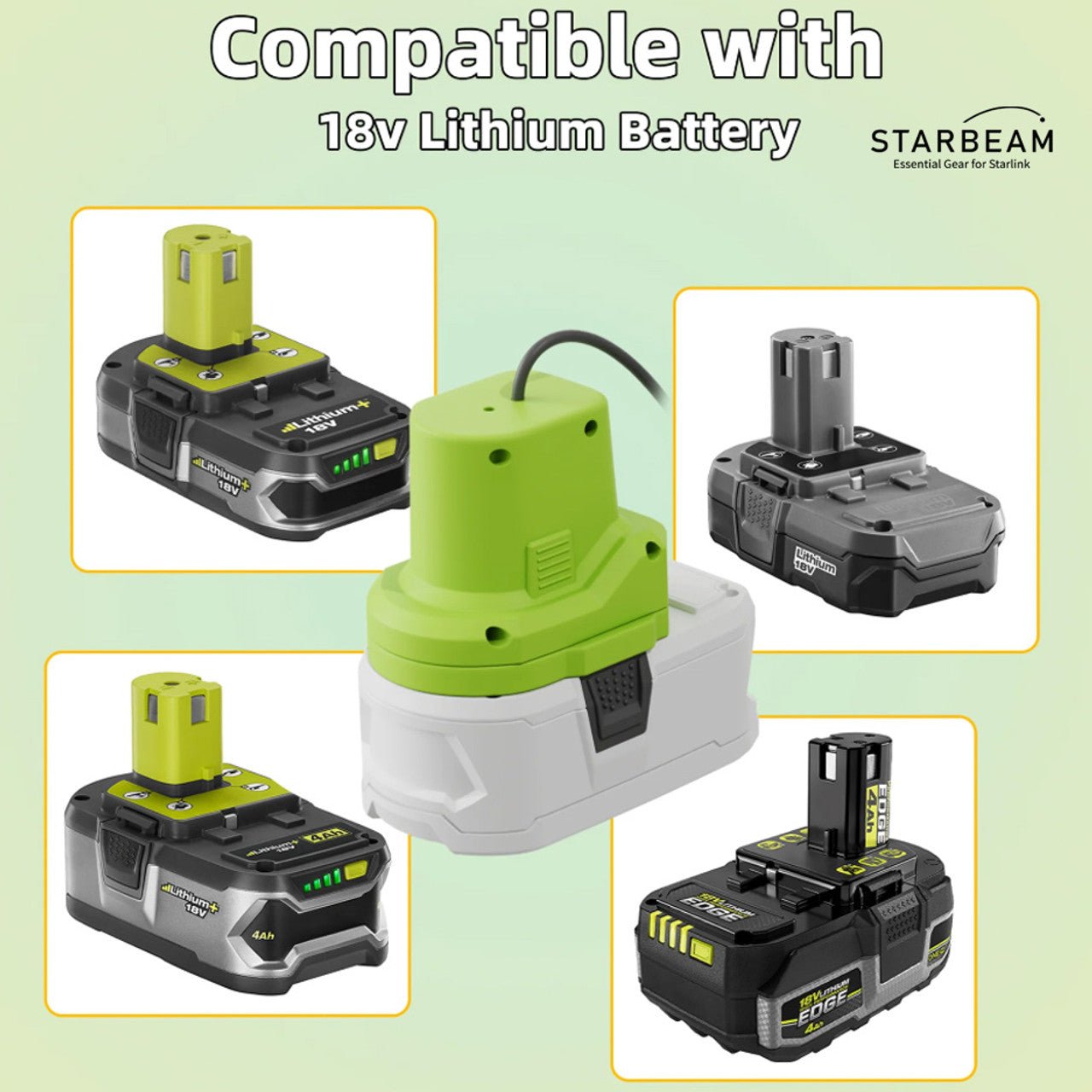 Starlink Mini Power Tool Battery Adapter – 18V Battery Compatible (Milwaukee, DeWalt, Makita, Ryobi) — photo 12