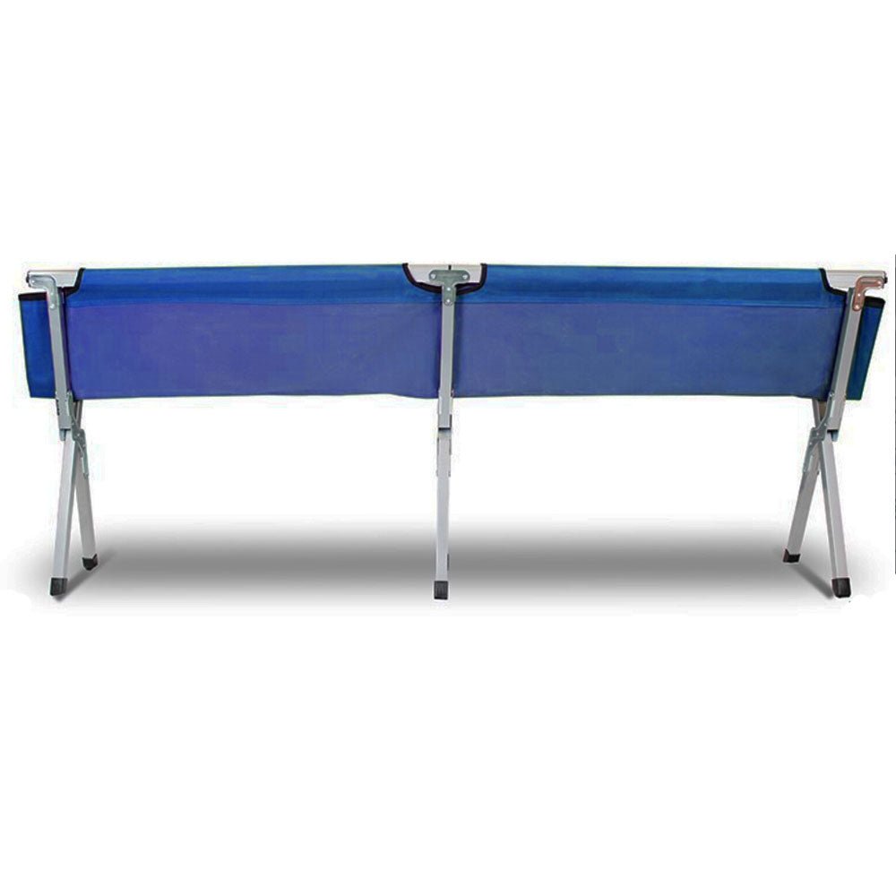 Camping Bed Folding Stretcher Lightweight w/ Carry Bag – Blue — photo 4