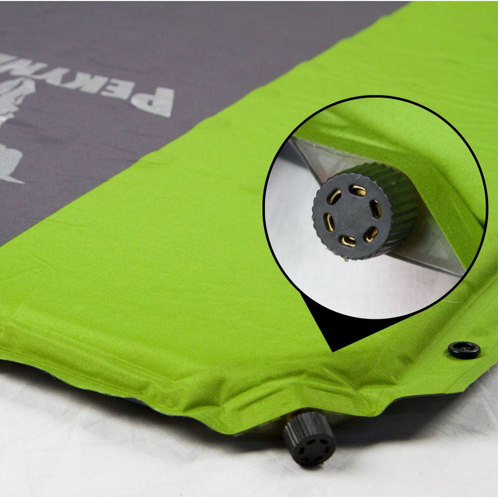 Self-Inflating Camping Mattress – 2.5cm Thick Single Sleeping Mat – Camping, Hiking & Joinable – Green/Grey — photo 6