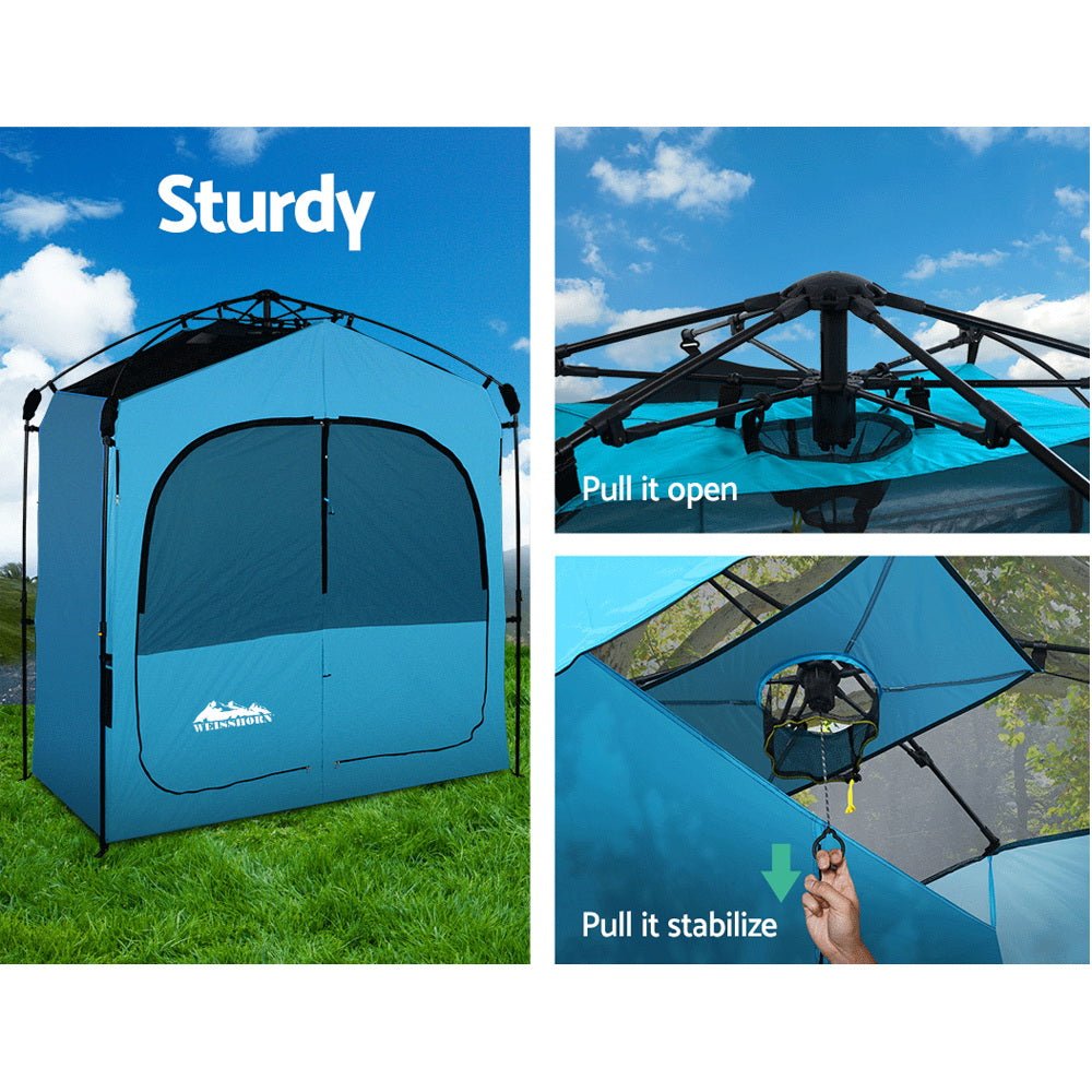 Weisshorn Double Camping Shower & Toilet Tent – Outdoor Privacy Enclosure — photo 6
