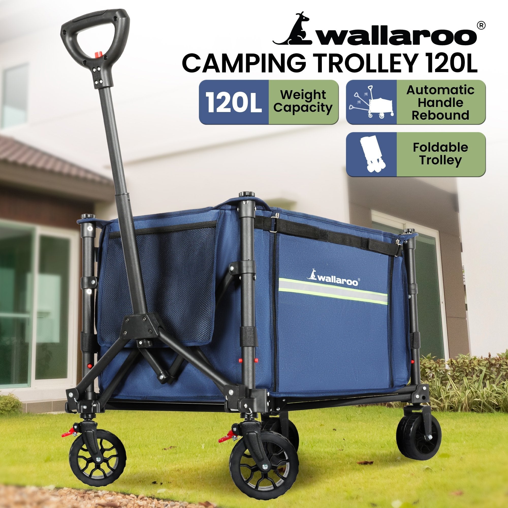 Wallaroo 120L Collapsible Camping Trolley – Built to Cart Big Loads — photo 9