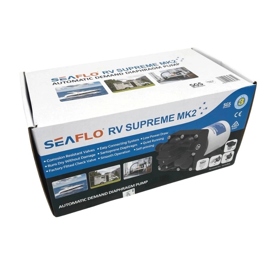 Seaflo RV Supreme MK2 12V Caravan Water Pump - 11.3L/Min — photo 5