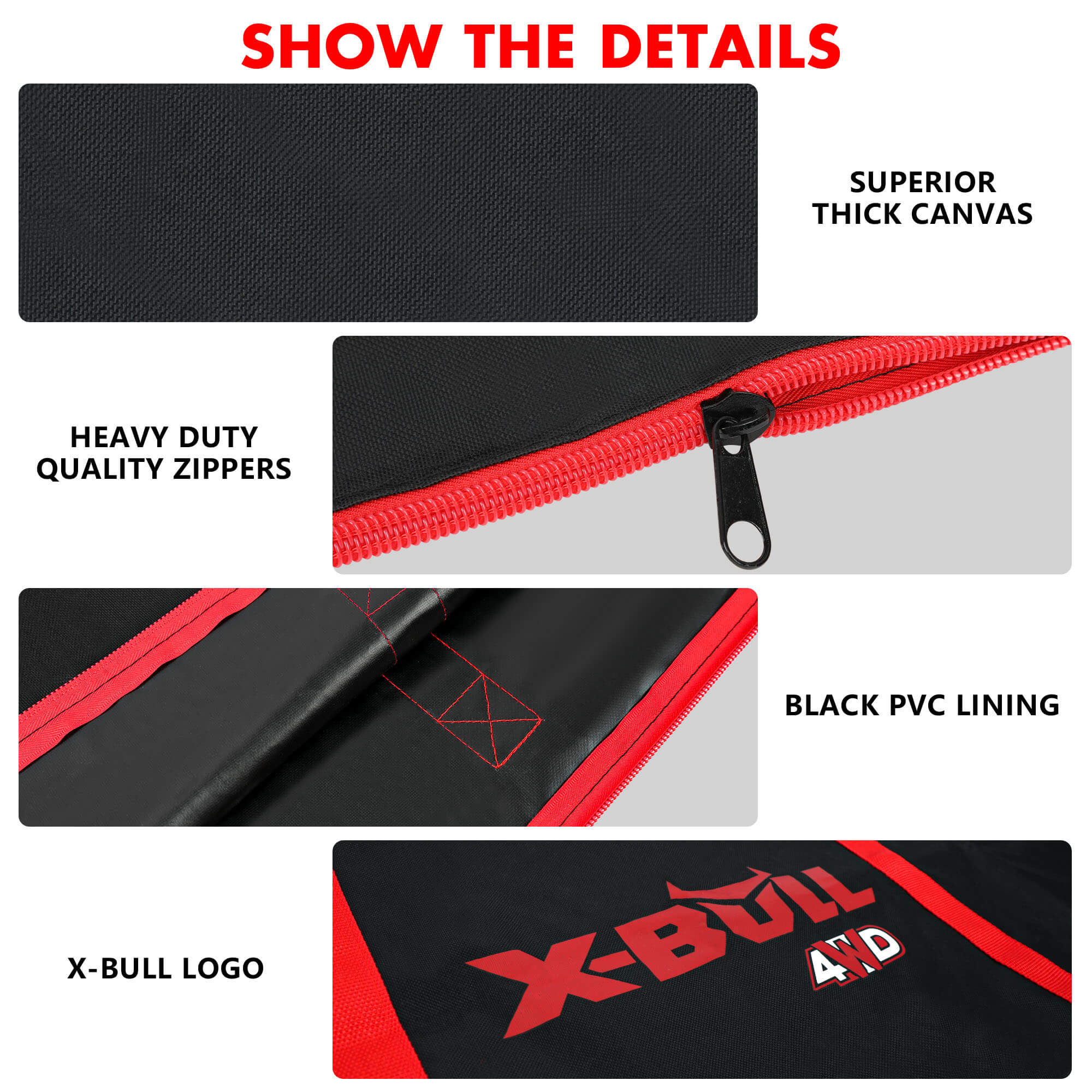X-BULL Recovery Tracks Carry Bag – Heavy-Duty 4WD Storage (Black) — photo 4