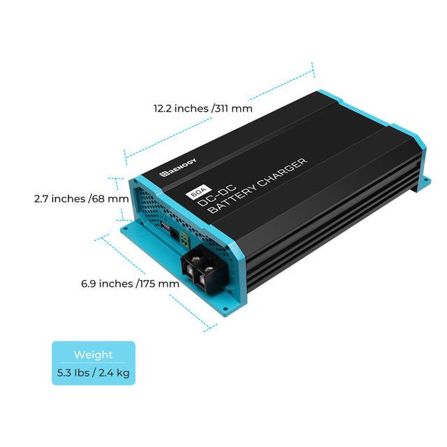 Renogy 12V 60A DC to DC Battery Charger – Smart 3-Stage Charging for Dual Battery Setups — photo 2