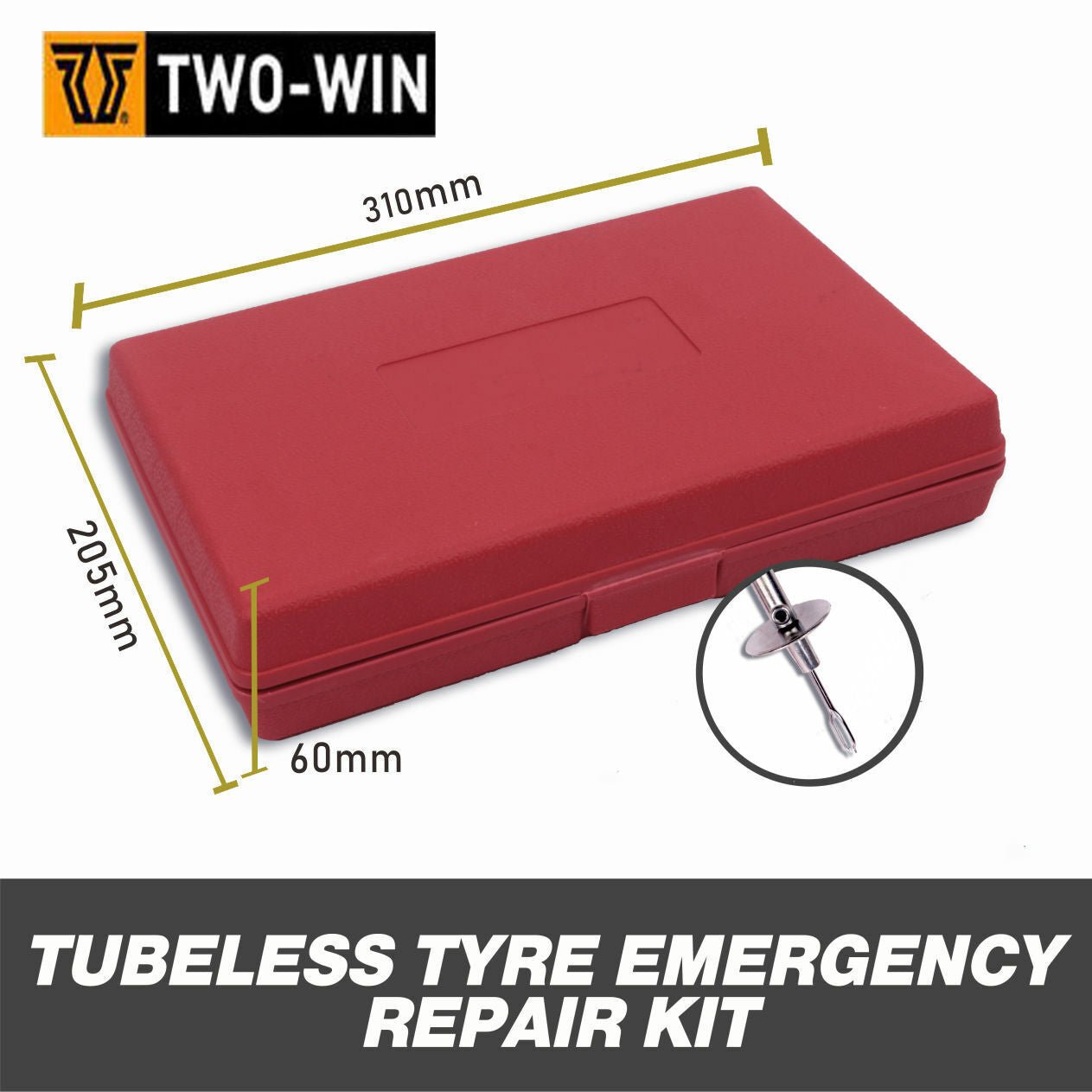 Heavy-Duty Tyre Puncture Repair Kit – Essential On-the-Go Tyre Fix — photo 2