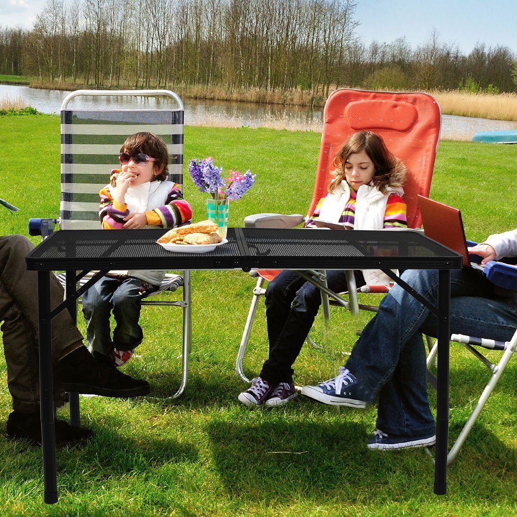 Levede Grill Table – Large Portable BBQ Camping Table with Steel Mesh Top — photo 7
