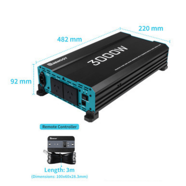 Renogy 12V 3000W Pure Sine Wave Inverter – High Output, Grid Priority & 6000W Surge — photo 3
