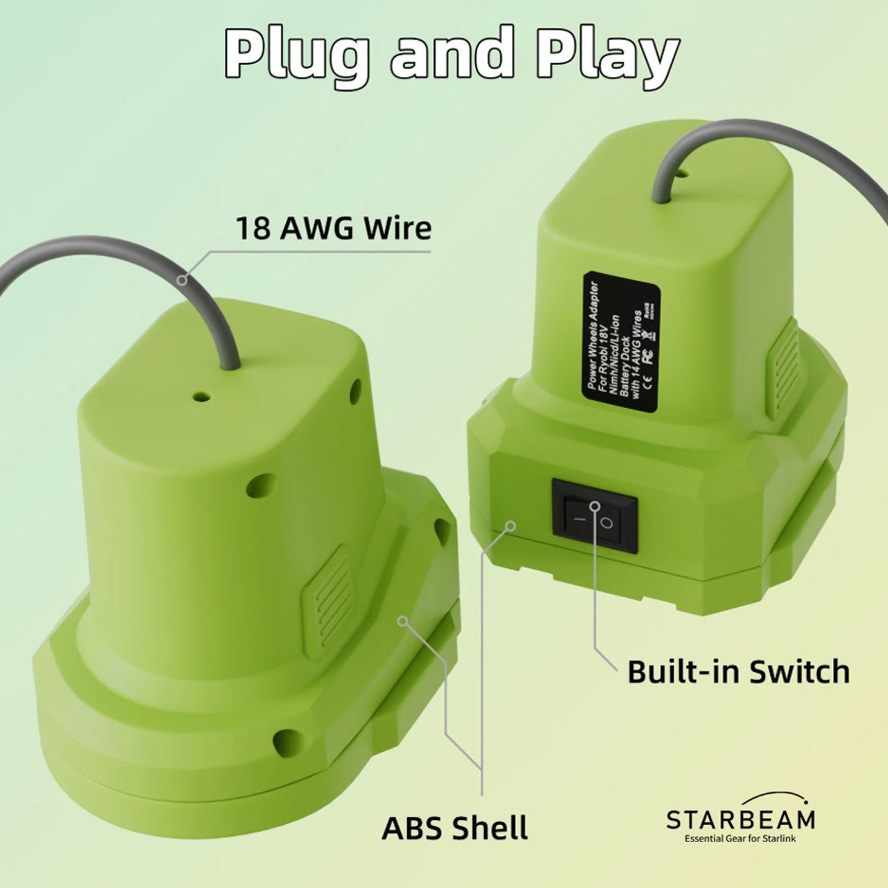 Starlink Mini Power Tool Battery Adapter – 18V Battery Compatible (Milwaukee, DeWalt, Makita, Ryobi) — photo 11