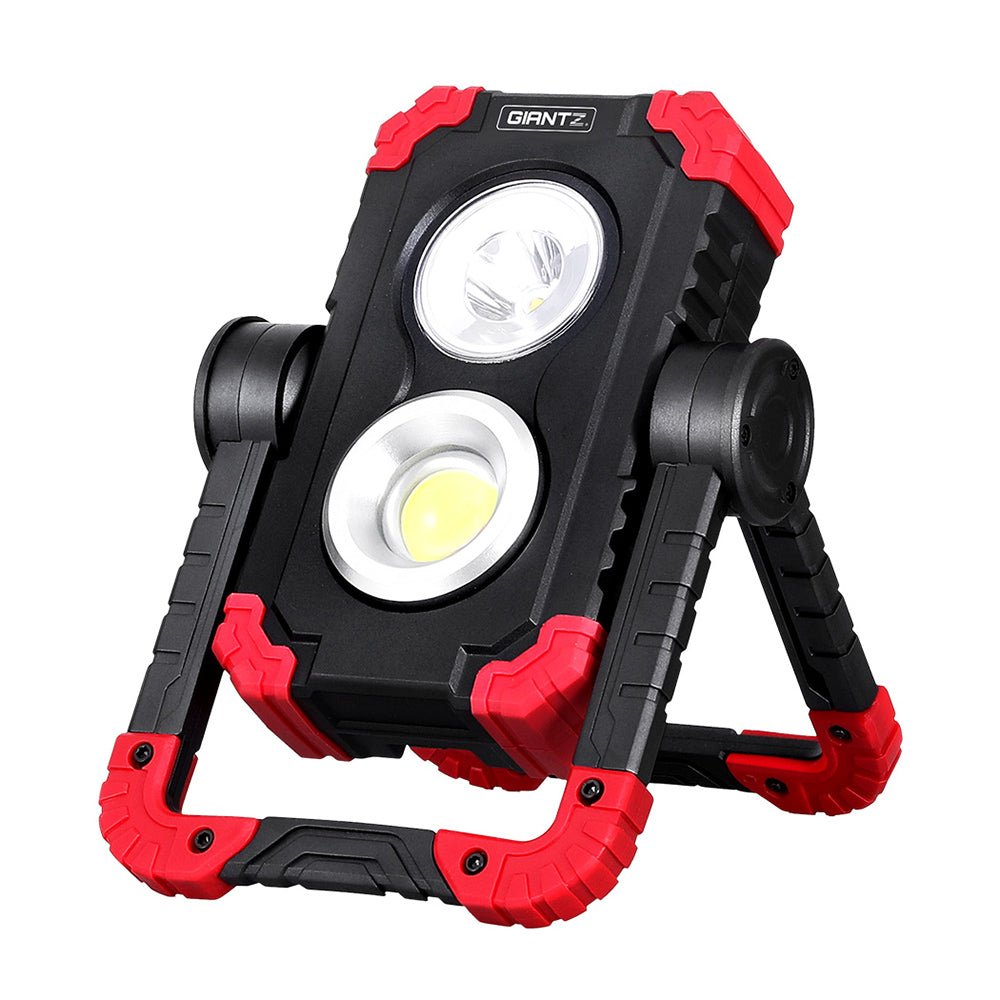 Giantz Rechargeable Work Light – 1000LM LED Folding Torch with USB & Power Bank