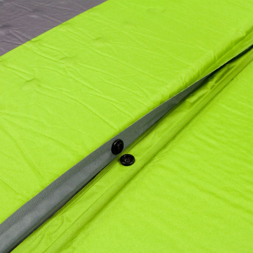 Self-Inflating Camping Mattress – 2.5cm Thick Single Sleeping Mat – Camping, Hiking & Joinable – Green/Grey — photo 9