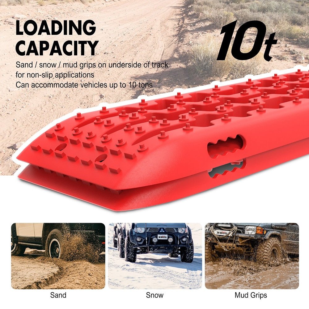 X-BULL Recovery Tracks Gen 2.0 for Sand, Snow and Mud - (2 pairs) Red — photo 2