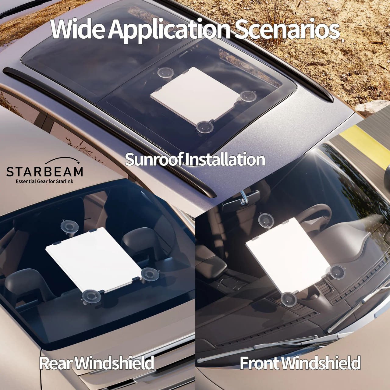Starlink Mini Triple Suction Cup Window / Sunroof Mount — photo 4