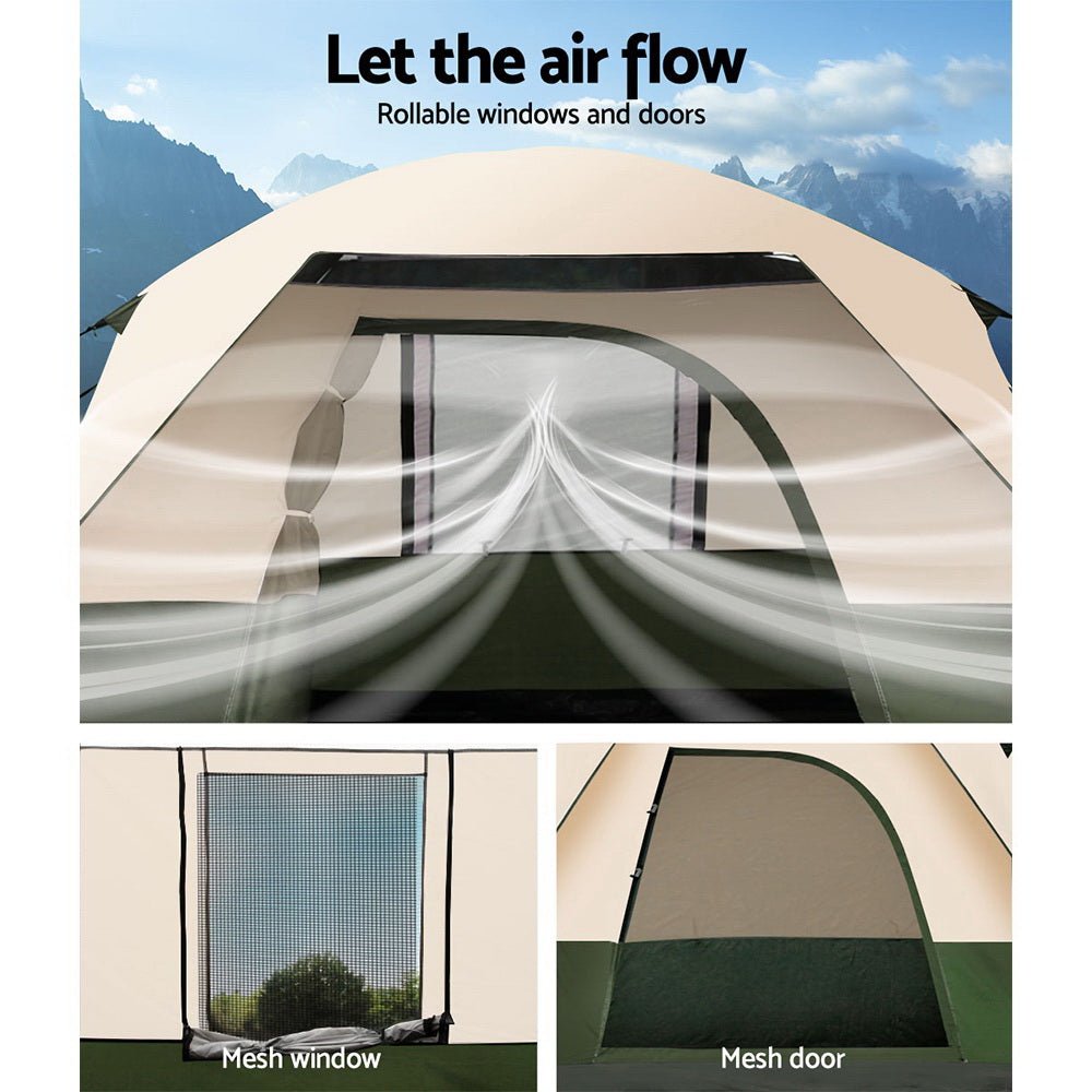 Weisshorn 4-Person Family Camping Tent – Green — photo 6