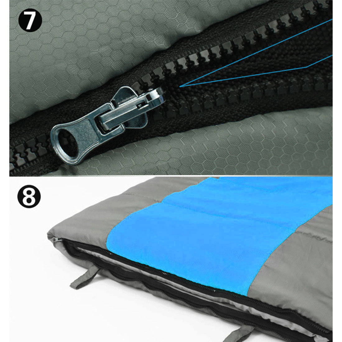 Outdoor Camping Envelope Sleeping Bag -15°C | Thermal Winter Sleeping Bag – Blue — photo 5