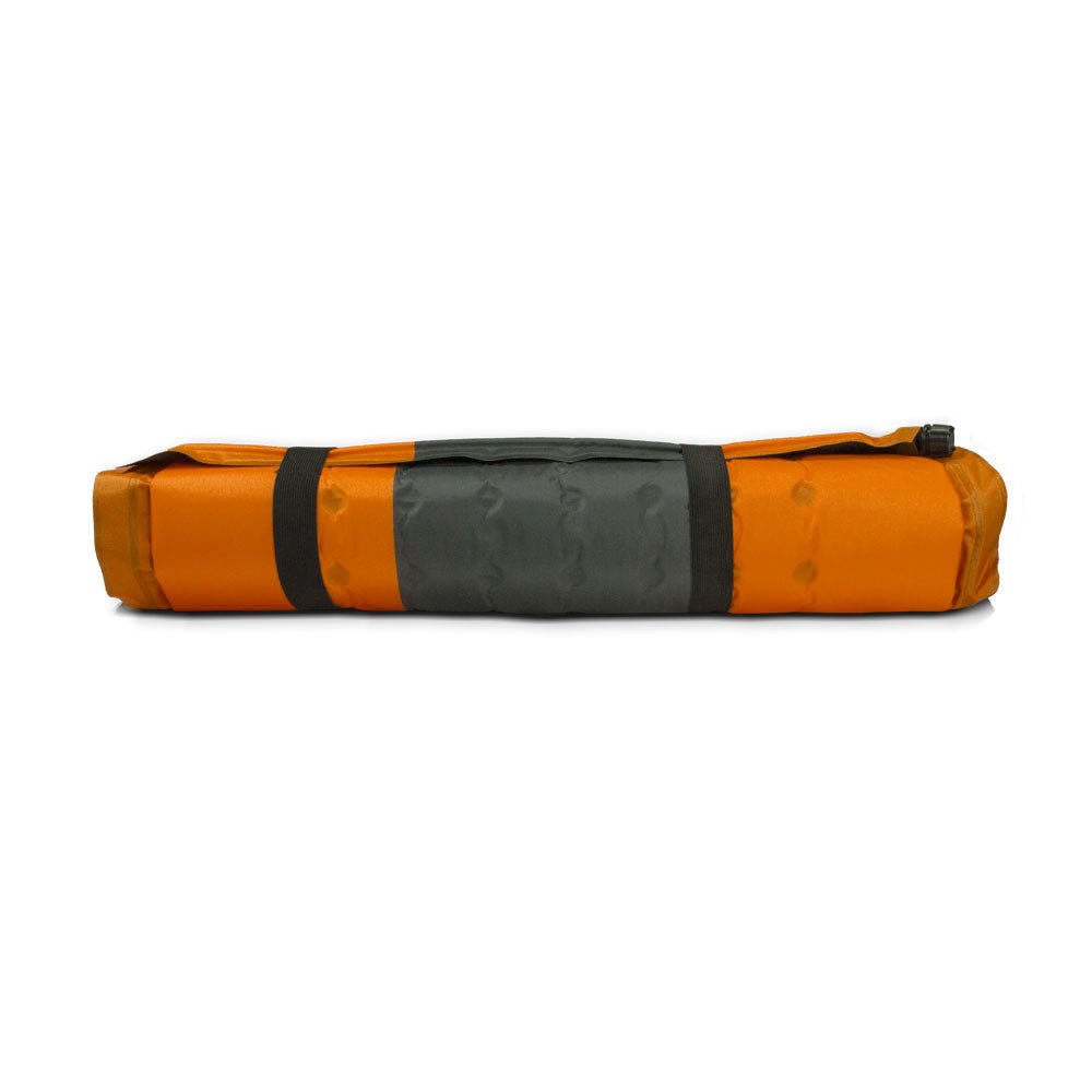 Double Self-Inflating Camping Mattress – 5cm Thick Joinable Air Bed for Hiking & Outdoors – Orange — photo 4