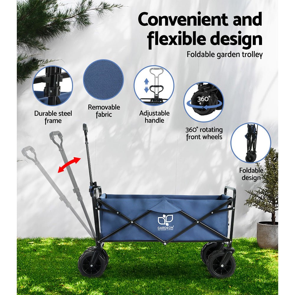 Gardeon Folding Cart – 120kg Heavy-Duty Camping & Beach Trolley — photo 3